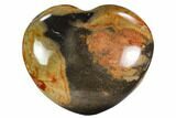 Wide, Polychrome Jasper Heart - Madagascar #108319-1
